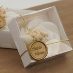 White Rose Shaped Scented Soy Wax Candle Favors (12 Pieces) with Seal Wax and Dried Flowers – Vanilla Scented, Wax Stamp for Bridal and Baby Showers, Birthday Parties, Wedding Decorations - Image 6