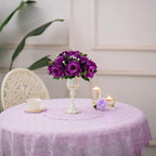 BLOSMON Flower Balls Wedding Rose Centerpieces 6 Pcs Purple Fake Flowers with Base Kissing Balls Decor Artificial Floral Arrangements Flower Bouquet of Roses Home Party Table DIY Decorations - Image 6