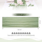 12 Pack Sage Green Cheesecloth Table Runners 21x120 Inch Boho Gauze Table Runner 10FT Long Rustic Sheer Green Table Runner for Baby Shower,Wedding,Party,Birthday,Home Table Decor - Image 4