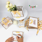 TKSBAG 100 Pack White and Gold Gift Bags with Bow Handles, 6.4×3.1×5.1 In Small Thank You Bags Bulk for Birthday, Weddings, Party Favors, Fathers' Day - Image 5