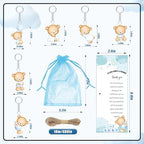 289 Pieces Baby Shower Gifts for Guest Blue Bear Ballpoint Pens and Keychains Favors Bulk Retractable Baby Shower Pens Gender Reveal Greeting Cards Souvenirs Prizes - Image 3