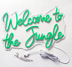Welcome to the Jungle LED Neon Signs Green Neon Lights for Wall Decor USB Light Up Sign For Garden Home Porch Store Christmas Living Room Bar Decoration(16.5 * 11Inch) - Image 7