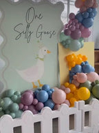 One Silly Goose Arch Backdrop Cover 6.6FT Green Round Top Arch Stand Cover for Baby Shower 1st Birthday Party Decorations - Image 7