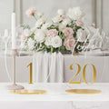 Wedding Table Number 1-20 with Stand,Gold Arched Acrylic Sign with Holder for Wedding Reception,Centerpiece,Anniversary by FOCHIERF