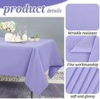 6 Pack Tablecloth 60 x 126 inch Polyester Table Cloth for 6 Foot Rectangle Tables,Stain and Wrinkle Resistant Washable Fabric Table Covers Polyester Lavender Table Clothes for Wedding,Party,Banquet - Image 3