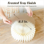 ZANIRA 6 Pack White Buffet Risers, Foldable Paper Honeycomb Stands with Frosted Acrylic Trays for Party, Dessert Table Risers for Buffet Table, Weddings, Cakes, Cupcakes and Catering - Image 6