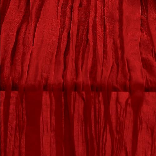 10 Pack Burgundy Cheesecloth Table Runner 35x120 Inch 10Ft Rustic Gauze Cheese Cloth Table Runner Sheer Cheesecloth Table Runners for Wedding Party Bridal Shower Decoration - Image 6