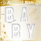 BABY Charcuterie Board Letters Fillable, BABY Cardboard Letters for Charcuterie, White BABY Letters for Baby Shower Gender Reveal Birthday Decoration, BABY Letter Tray for Food Chocolate Cupcake Candy - Image 3