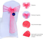 MDS Pack of 100 Organza Chair Sashes for Wedding & Event Décor – Coral - Image 3