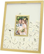 80-Heart Brass tone Wedding Guest Book Alternative Frame - Image 2