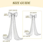 Large Blue Bow Decor, 24x16x79 Inches Big Silky Ribbon Bows for Room Wall Door Decorations Oversized Coquette Stain Bow Party Decorations for Birthday Bridal Baby Shower Wedding Photo Booth Backdrop - Image 6