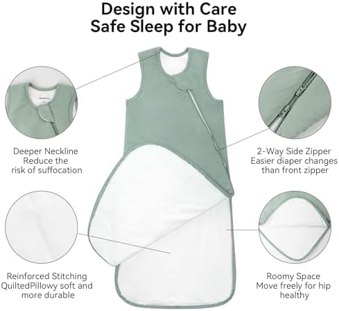 BubblePanda Rayon Made from Bamboo Sleep Sack 6-12 Months Baby 1.0 Tog - Image 3