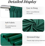 20ft x 12ft Wrinkle Free Hunter Green Backdrop Curtains for Parties, Silky Photo Backdrop Drapes 12FT Long Back Drop Cloth for Wedding Birthday Photography Background Decor - Image 5