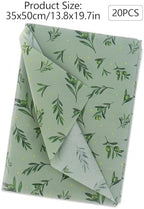 Green Tissue Paper, 20 Sheets 50 x 35cm Sage Green Leaf Tissue Wrapping Paper for Gift Wrapping DIY Crafts Birthday Wedding Baby Shower Supplies - Image 2