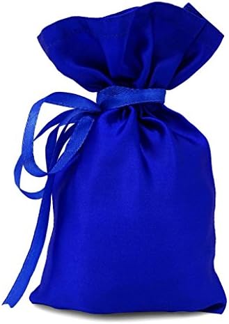 Darling Souvenir 50 Satin Drawstring Gift Pouch Small Wedding Party Favors Bag - 8" x 10" inches Baby Shower Thank You Pouches- Royal Blue by DarlingSouvenirMADEWITHLOVE