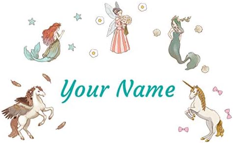 Oliver's Labels Premium Name Wall Decals - Matte Finish Personalized Wall Art for Kids' Rooms & Nurseries (Fairy Tale) by Oliver%27s+Labels