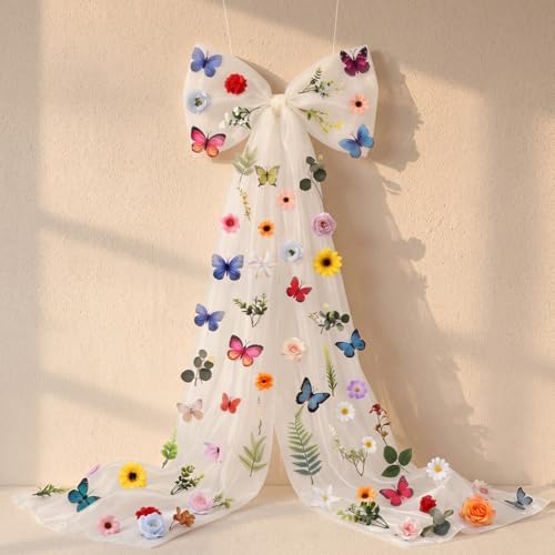 Norme 79 x 20 Inch Giant Organza Bow Decoration, Extra Large Tulle Bow by Norme