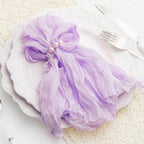 100 Pack Lilac Cloth Napkins 21x21 Inches Lilac Cheesecloth Napkins Set of 100 Washable Dinner Table Napkins for Wedding Bridal Baby Shower Rustic Boho Cotton Gauze Family Gathering Table Decor - Image 6