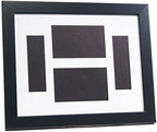 Creative Picture Frames 4X6Event11X14Bk-W Black Event Photo Booth Frame Holds 2-4 By 6 And 2-2 By 6-Inch Photographs With White Collage Mat And Stand - Image 2