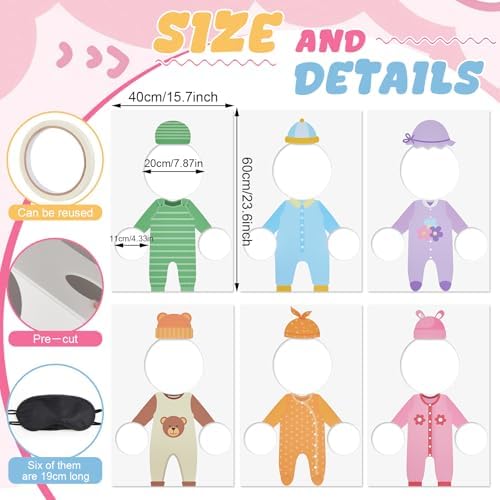 6 Set Baby Shower Games Feed The Baby(Gender-neutral,Multicolor) - Image 2