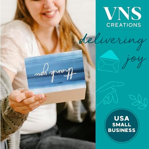 VNS Creations Thank You Cards With Envelopes - 100 Pack 4 x 6 Blank - Ombré - Image 2