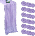 6 Pack Lavender Purple Cheesecloth Table Runner 10Ft 23 x 120 Inch by RestfulGlow