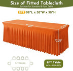 4Pack Spandex Tablecloth for 8FT Rectangle Tables,Table Skirt - Image 3