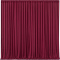 Burgundy Backdrop Curtains - 8 Panel Wrinkle-Free Polyester Photography Drapes for Baby Shower & Birthday Party - 32 X 10FT by WishCare