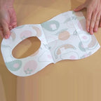 SUNVENO Disposable Baby Bibs with Crumb Catcher Pocket, Leakproof Liner, Adjustable Adhesive Tabs, Individually Wrapped - Image 3