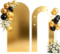 6FT Arch Backdrop with Stand, Light Set Wedding Birthday Party, GlossyGold by Ruxion