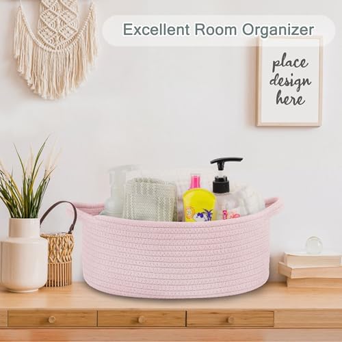 COMSE Small Woven Basket with Gift Bags and Ribbons, Gift Basket Empty, and Tall Storage Basket, Blanket Basket, Large Laundry Basket - Image 5