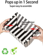 Happyhiram 30 Pack Black Striped Large Gable Boxes, 9x6x6 Inch - Image 4