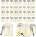 36 Pcs 4 Oz Mason Jar Candles, Vanilla Scented Soy Candles Bulk Set for Stress Relief and Relaxation, Great Favors for Wedding, Christmas, Housewarming Gifts (Silver, Vanilla, 36) by Unknown
