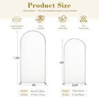 Ivory and Champagne Arch Backdrop Cover 7.2FT 6FT Wedding Arch Covers Set of 2 Arches Covers Stretchy Backdrop Spandex Fitted Double-Color Fabric Backdrops for Party Baby Shower Birthday Decoration - Image 7