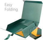 PACKHOME 3 Extra Large Green Gift Boxes Ribbon Magnetic Lids 17x14.5x5.5in - Image 5