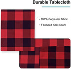 Hiasan Christmas Checkered Tablecloth Square 30 x 30 Inch, Black and Red - Image 4