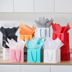 AZOWA White Square Gift Bags with Tissue - 12 Inch Paper Bags with Handles for Birthday Party Favor Christmas Wedding Gift Box Flowers Decoration (10 PCS, 12x12x12 in) - Image 7