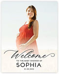 Andaz Press 16X20 Canvas Personalized Welcome Baby Shower Sign with Photo, Custom Welcome Baby Shower Sign for Easel, Large Customized Welcome Sign for Baby Shower Entrance with Picture for Sign in by AndazPress