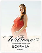 Andaz Press 16X20 Canvas Personalized Welcome Baby Shower Sign with Photo, Custom Welcome Baby Shower Sign for Easel, Large Customized Welcome Sign for Baby Shower Entrance with Picture for Sign in by AndazPress