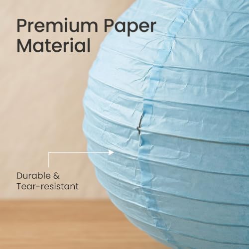 Balagan Chinese Japanese Paper Lanterns 16-Inch 5 Packs (Sky Blue, 16 inch) (BLG-220503) - Image 6