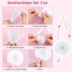MCEAST 100 Pack White Folding Handheld Paper Fans, Wedding Favor Fans - Image 4