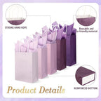 Kolldenn 50 Set Gradient Purple Gift Bags with Tissue Paper - Image 3