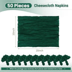 50 Pack Emerald Green Napkins 20x20Inch Cheesecloth Napkins - Image 2