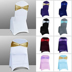 Babenest 50PCS Spandex Chair Sashes Bows with Buckle Metallic Gold - Image 5