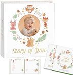 Baby Memory Book – First 5 Years Keepsake Book for Boy or Girl, 120-Page Baby Milestone Journal with 6 Keepsake Folders, Laminated Hardcover, Gold Spiral Binding & Photo Window - Image 2