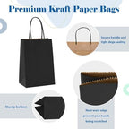 GSSUSA Black Gift Bags 5.25x3.75x8 600Pcs, Paper Bags with Handles Bulk for Small Business - Image 3
