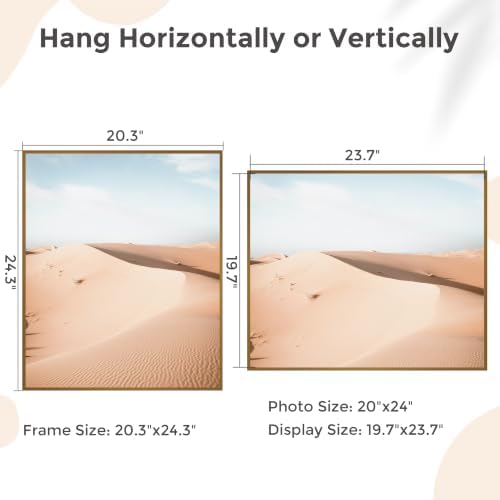 20x24 Metal Picture Frame, Aluminum Poster Frame with Real Glass, Bronze - Image 2