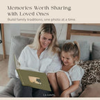 Premium Scrapbook Album with Window and Writing Space – 60 Pages holds 200 Photos of Different Sizes – Wedding, Baby, Travel & Family Memories – 11.4" x 8.6" - Olive - Image 6