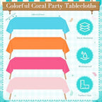 Mimorou 354 Pcs Tropical Coral Party Supplies for 50 Guestes - Image 4