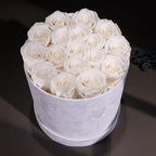 Prifroti 17 Flowers in a Luxury Suede Box, Birthday Gifts for Women, Preserved Flowers, Mothers Day Roses Gift for Mom, White - Image 4